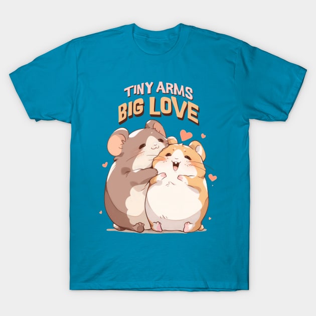 Adorable Kawaii Hamster Love design T-Shirt by Luxinda